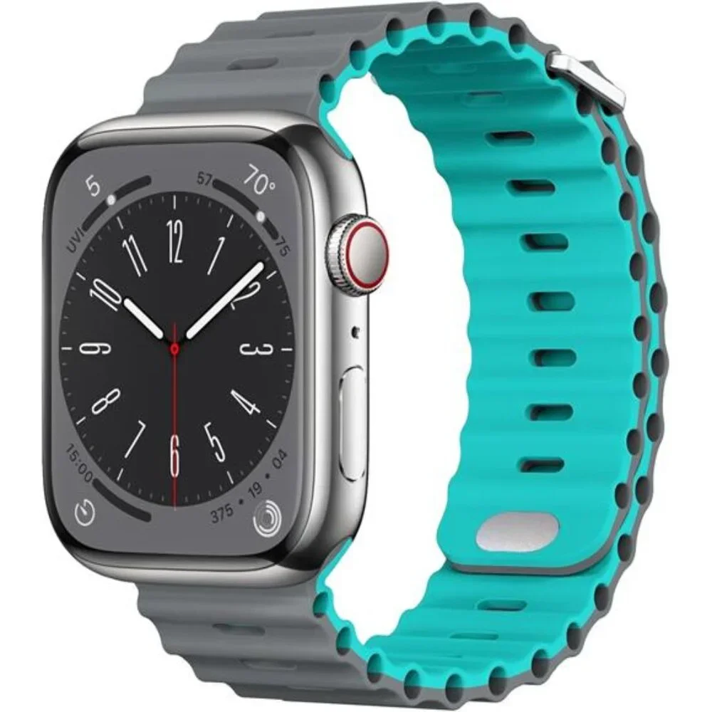 Sport Soft Silicone Compatible with Apple Watch Ocean Band Wristband Ultra 9 8 7
